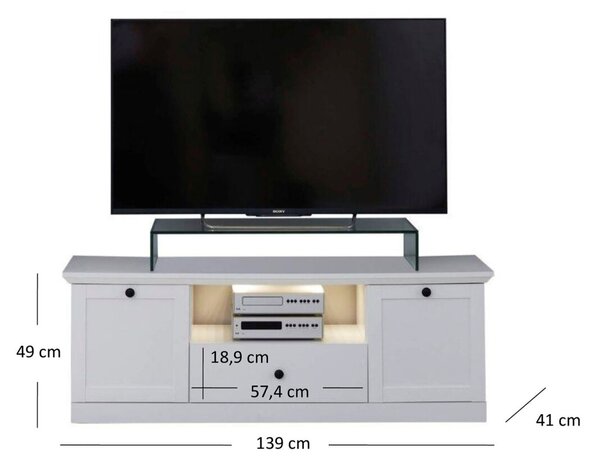TV stolek 2d1s/140 bílý Brandson