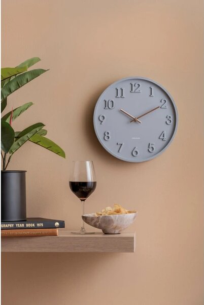 Designové nástěnné hodiny 6041GY Karlsson 30cm