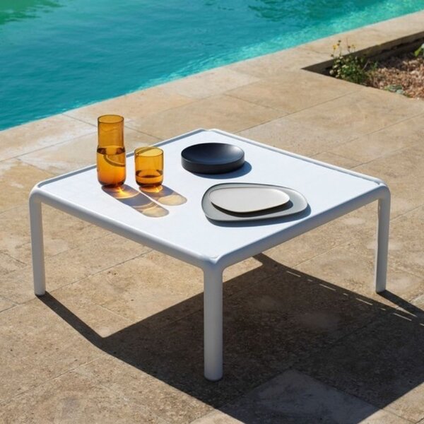 Nardi Bílý plastový zahradní konferenční stolek Komodo Tavolino 70 x 70 cm