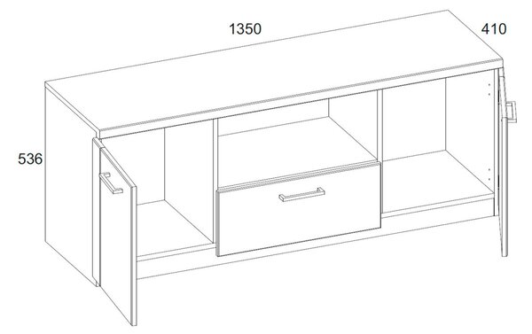 TV stolek 2d1s/135 dub navarra Doorset