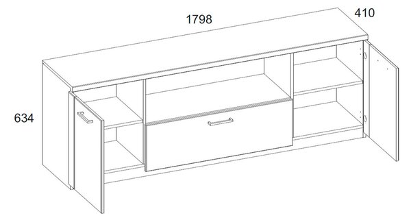 TV stolek 2d1s/180 dub navarra Doorset