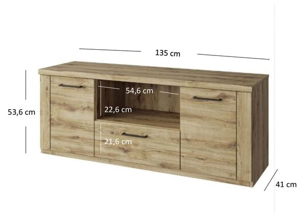 TV stolek 2d1s/135 dub navarra Doorset