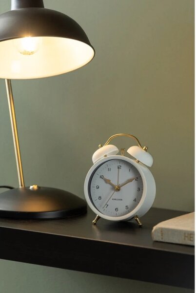 Designový budík 5998WH Karlsson 13,5cm