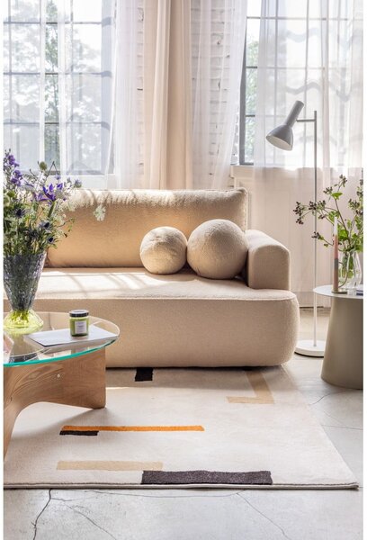 Šedá rozkládací pohovka z textilie bouclé 247 cm Quinoa – Bonami Selection