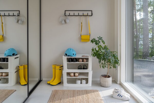 SMARTSTORE Úložný box s otevřenou přední hranou, MODULE, s víkem, bílý - 59,5 × 39,5 × 30 cm