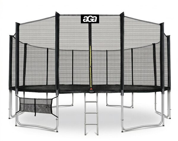 Trampolína Aga SPORT PRO 518 cm Černá + ochranná síť
