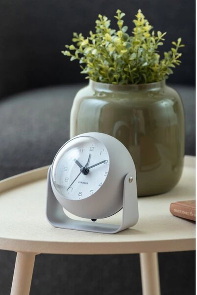 Designový budík 5972GY Karlsson 13cm