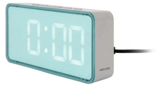 Designové LED hodiny - budík 6040BL Karlsson 14cm