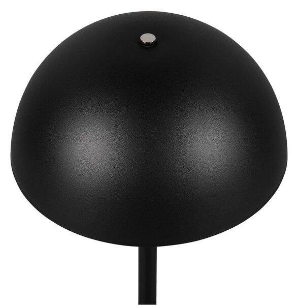 Matně černá LED stolní lampa s kovovým stínidlem (výška 21 cm) Munoz – Reality