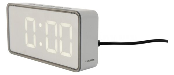 Designové LED hodiny - budík 6040GY Karlsson 14cm