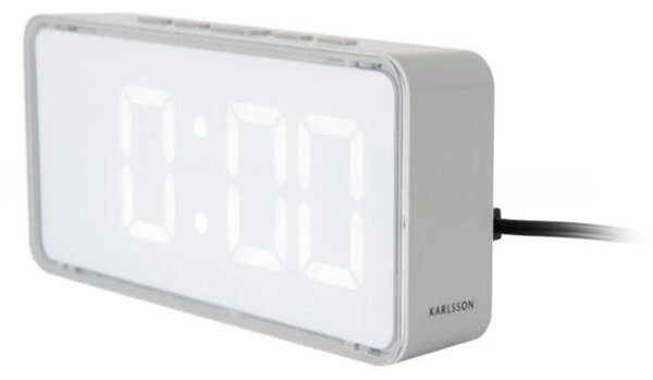 Designové LED hodiny - budík 6040WH Karlsson 14cm