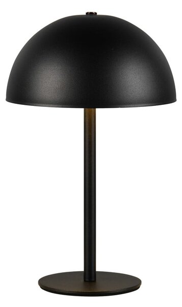 Matně černá LED stolní lampa s kovovým stínidlem (výška 21 cm) Munoz – Reality