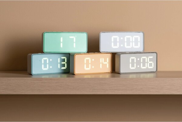 Designové LED hodiny - budík 6040BL Karlsson 14cm