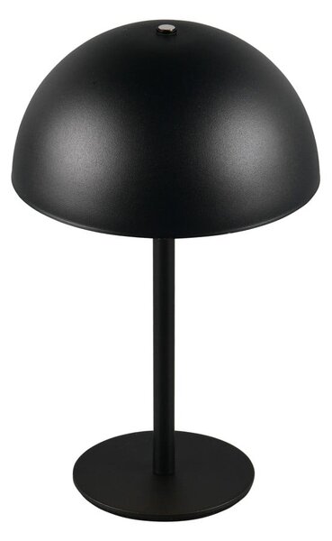 Matně černá LED stolní lampa s kovovým stínidlem (výška 21 cm) Munoz – Reality