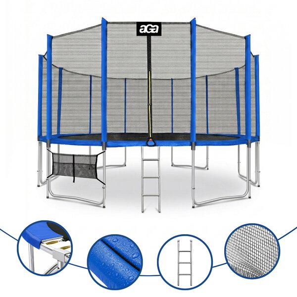 Trampolína Aga SPORT PRO 500 cm Blue + ochranná síť