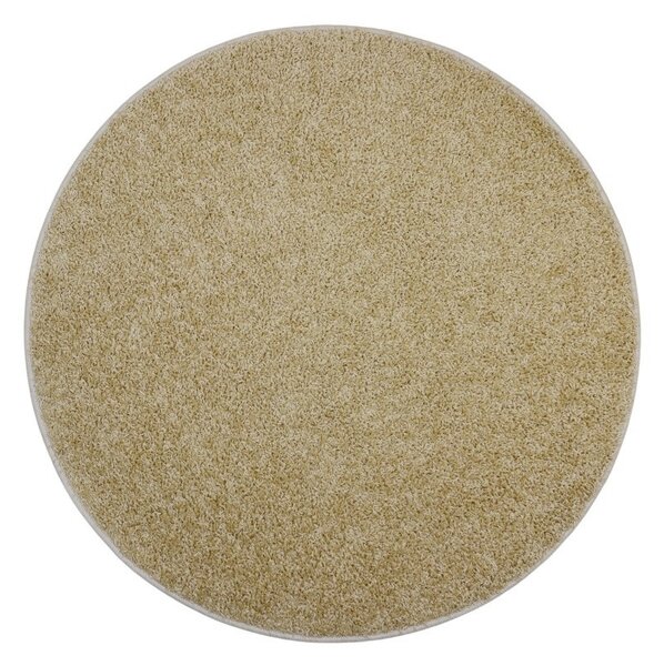 Vopi koberce Kusový koberec Color shaggy béžový kruh - 100x100 (průměr) kruh cm