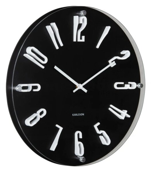 Designové nástěnné hodiny 6090BK Karlsson 40cm