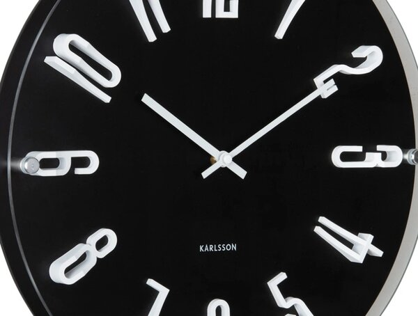 Designové nástěnné hodiny 6090BK Karlsson 40cm