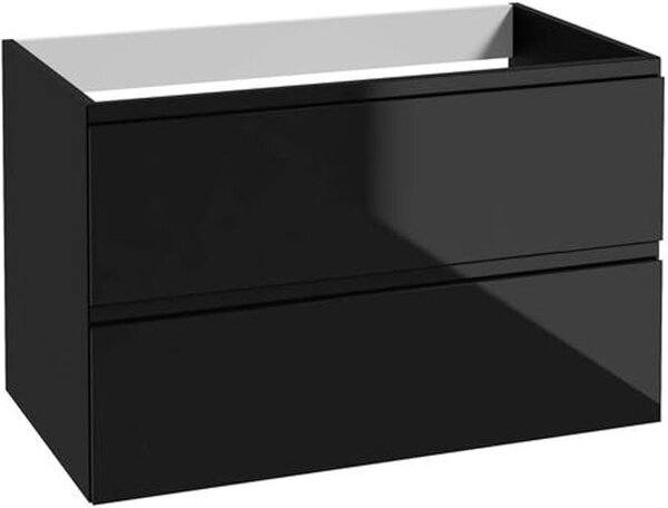 Závěsná koupelnová skříňka černá 80x50 cm bez desky pod umyvadlo