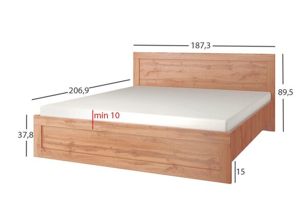 Postel 180x200 s roštem dub wotan Mortiz