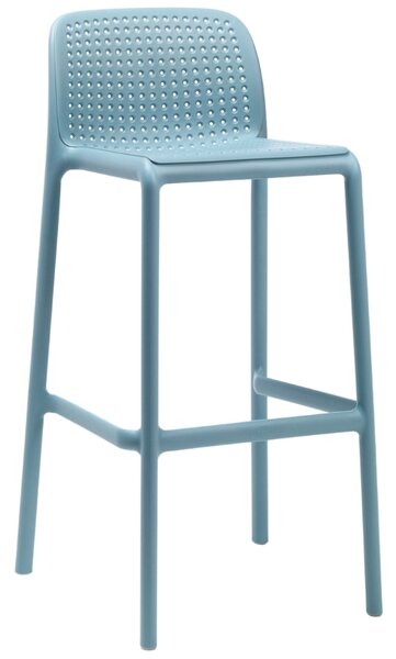 Nardi Světle modrá plastová barová židle Lido 76 cm