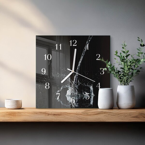Skleněné hodiny Voda zskb-30x30-00089428