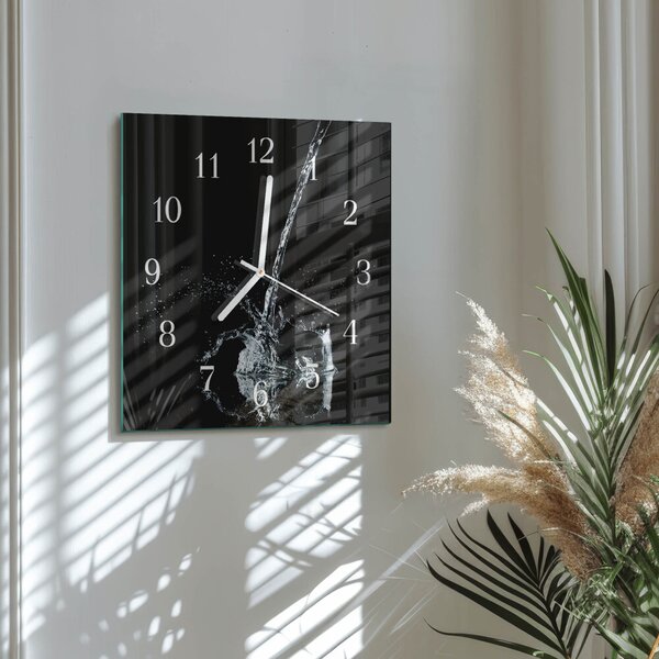 Skleněné hodiny Voda zskb-30x30-00089428