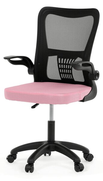 Dětská židle NINA – růžová síťovina, houpací mechanismus