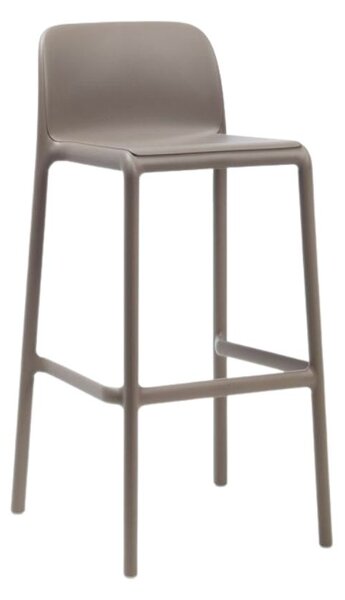 Nardi Šedohnědá plastová barová židle Faro 76 cm