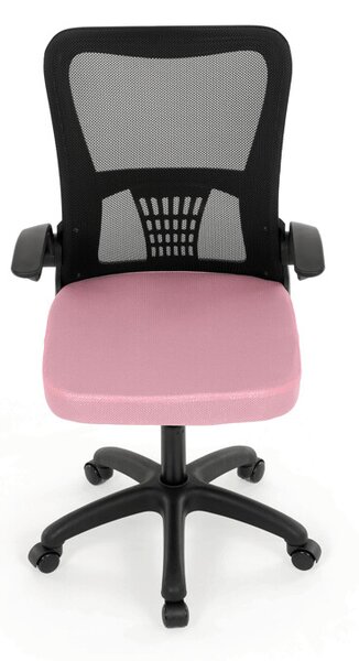 Dětská židle NINA – růžová síťovina, houpací mechanismus