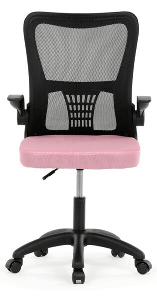 Dětská židle NINA – růžová síťovina, houpací mechanismus