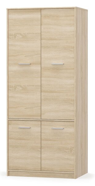 Skříň čtyřdveřová Tips 83x195x55.3 cm Dub sonoma