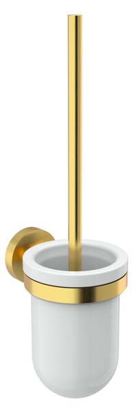 Nimco Unix zlatá toaletní WC kartáč, WC štětka, keramická nádoba UNZ 13094K