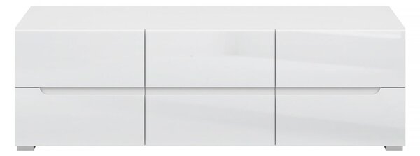 TV stolek 6s/140 bílý lesk Yolk