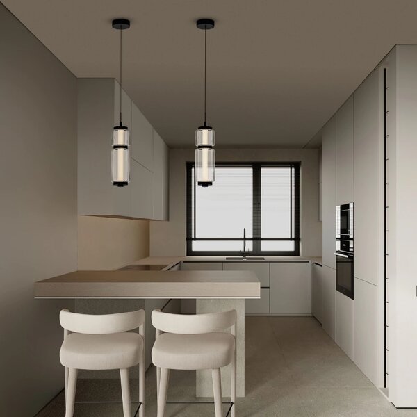 -25 % Dny MOMENTI– Nova Luce Skleněné závěsné LED světlo Liessa 12 cm