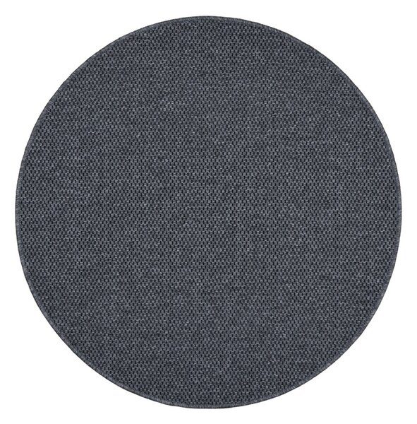 Vopi koberce Kusový koberec Nature antracit kruh - 400x400 (průměr) kruh cm