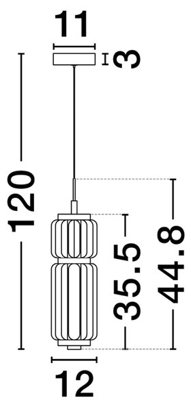 -25 % Dny MOMENTI– Nova Luce Skleněné závěsné LED světlo Liessa 12 cm