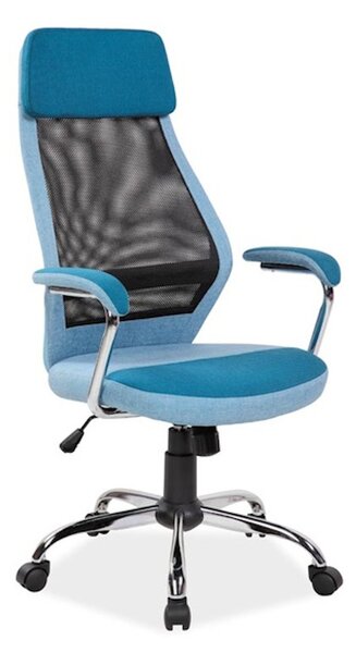 VÝPRODEJ Kancelářská židle LEA Q-336, 65x117-127x50, modrá