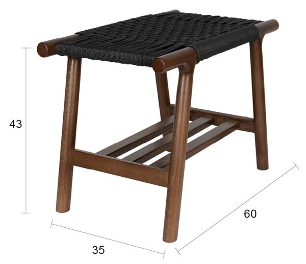 Dutchbone Ořechová stolička KINTARO 43 cm
