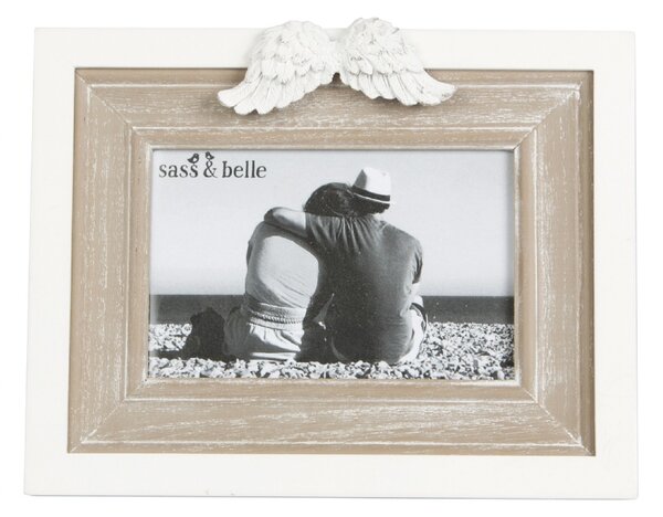Rámeček na fotku Sass & Belle Angel Wings dřevo 18x23 cm (na foto 10x15 cm)
