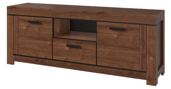 TV stolek 2d1s hnědý dub Brass