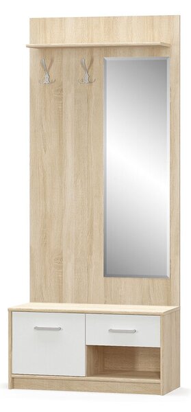 Předsíňová sestava 0.83 m dub sonoma / bílý Tips