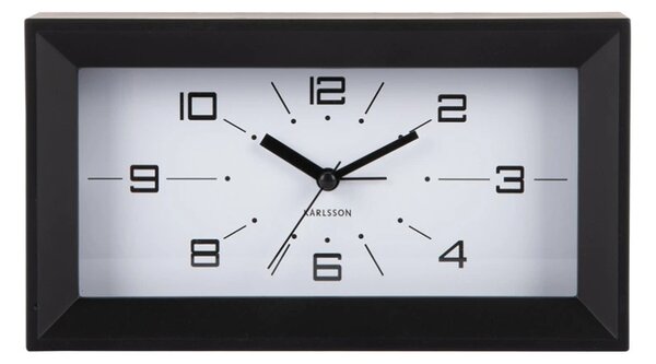 Designové stolní hodiny s budíkem 6066BK Karlsson 20cm