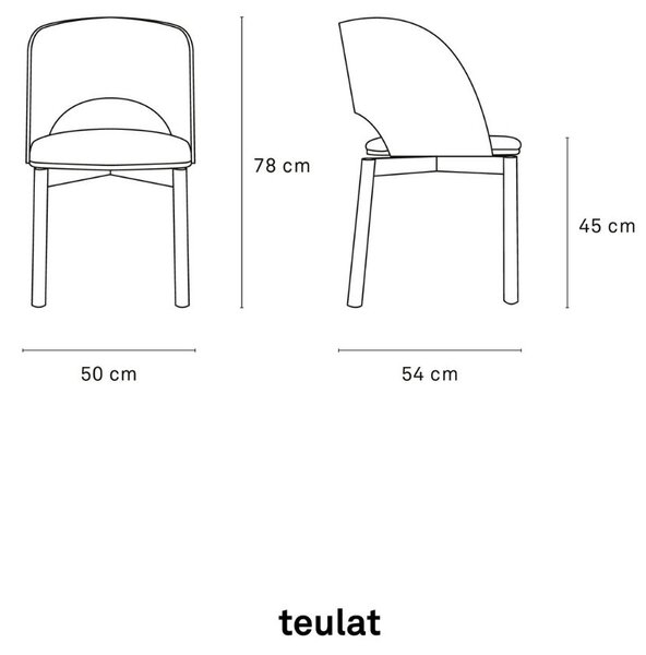 Jasanová jídelní židle Teulat Dam