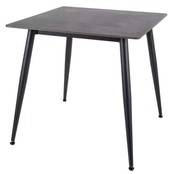 Jídelní stůl RION 80x80 cm s keramickou deskou, černý mramor