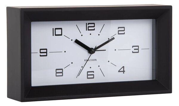 Designové stolní hodiny s budíkem 6066BK Karlsson 20cm