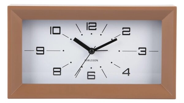 Designové stolní hodiny s budíkem 6066BR Karlsson 20cm