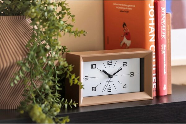 Designové stolní hodiny s budíkem 6066BR Karlsson 20cm