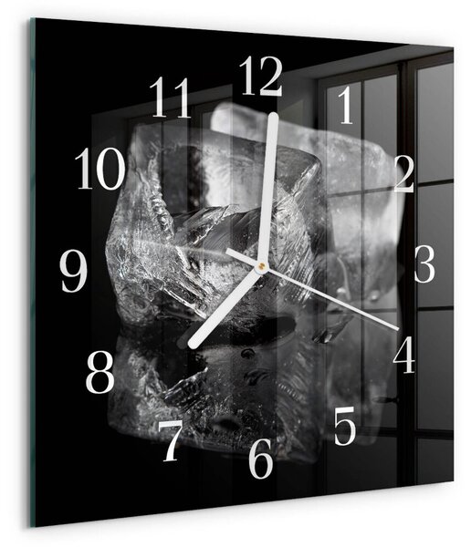 Skleněné hodiny Kostky ledu zskb-30x30-00093590