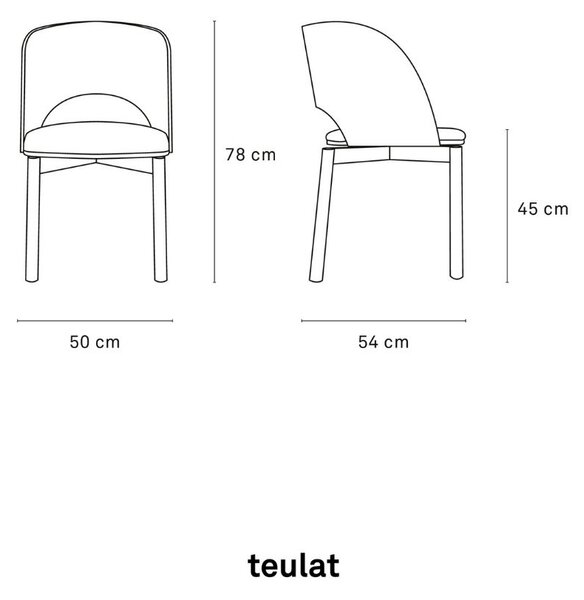 Zelená jasanová jídelní židle Teulat Dam